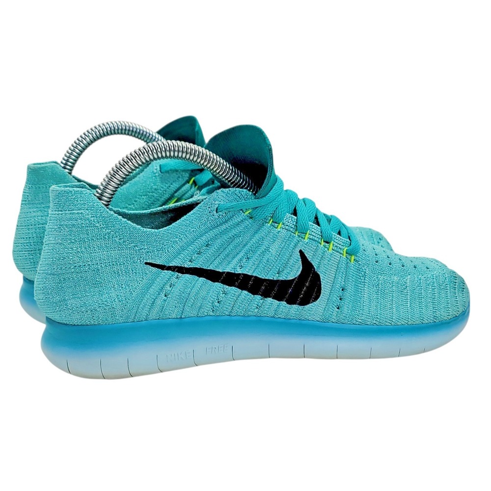 Nike Free RN Flyknit Women's Size 7.5 Running Shoes Hyper Turquoise Lace Up - Picture 4 of 13